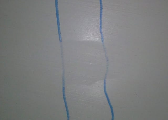 Wax tested on painted furniture