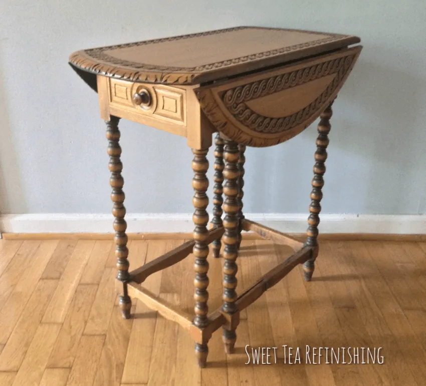 Gate Leg Table Before Charleston Green Paint Gate Leg Table Before Charleston Green Paint