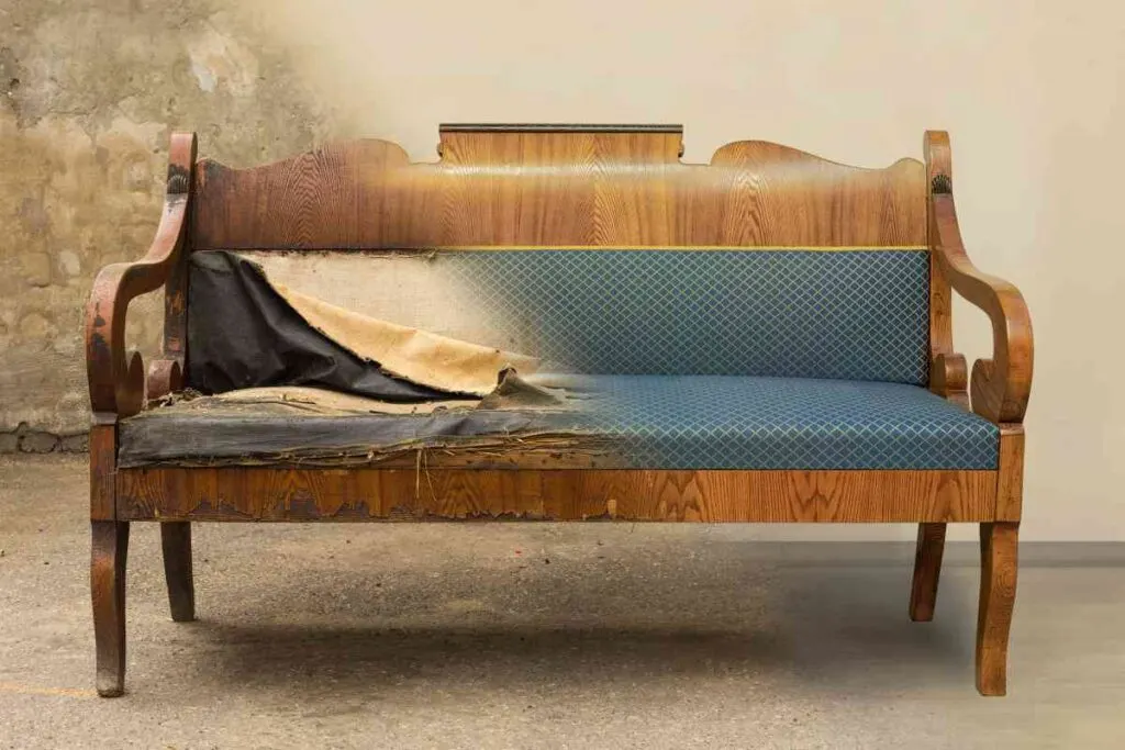 Furniture revamp antique sofa