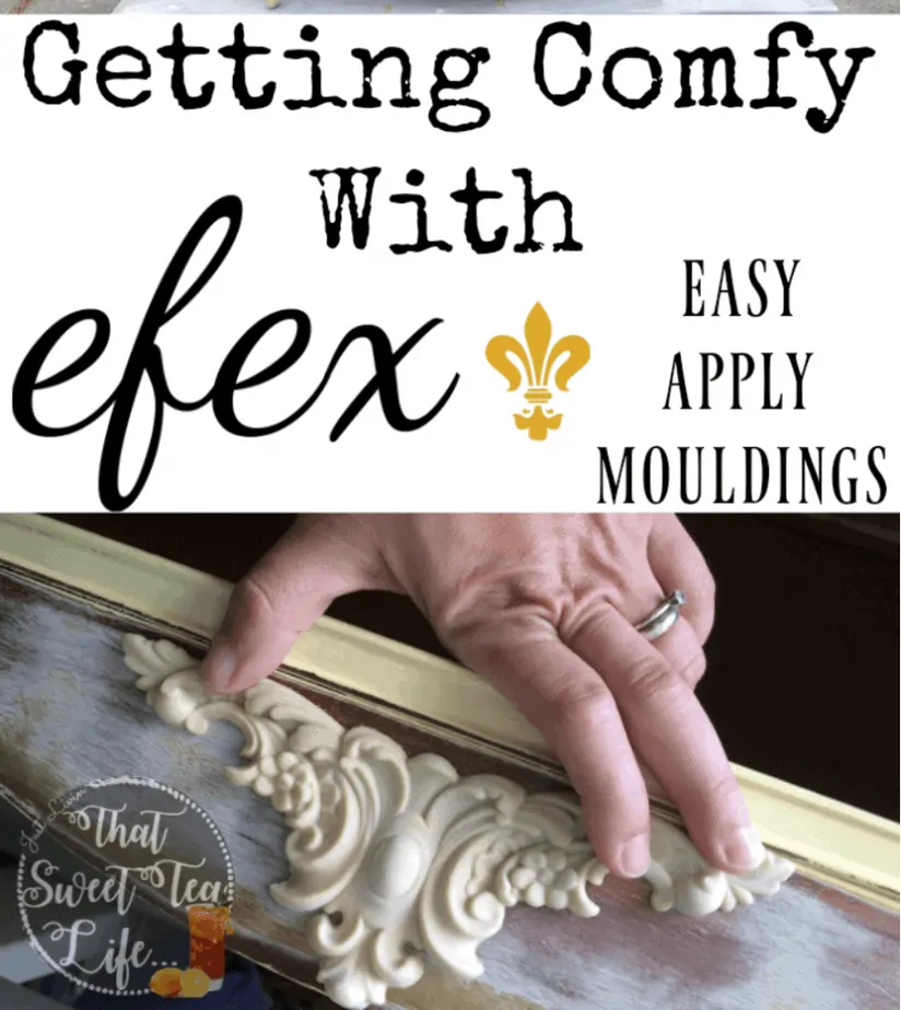 Appliques can take a worn out piece and make it new again! #thatsweettealife #furnitureappliques #furniturepainter #paintedfurniture #furnituremakeover #PrimedFurniture