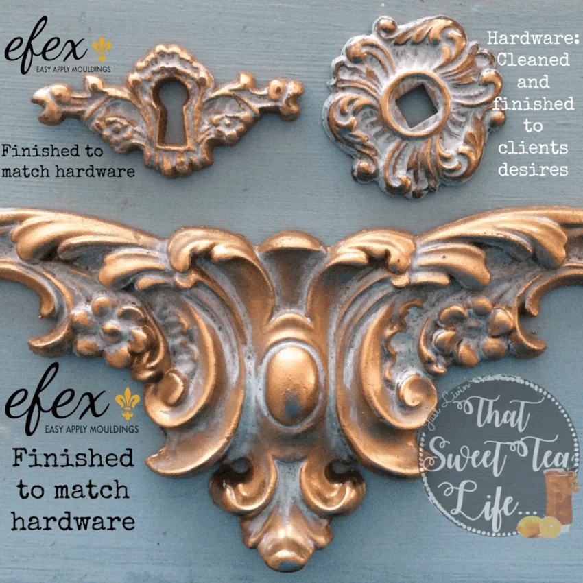Efex furniture applique-match to hardware