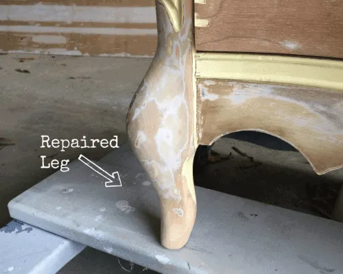 French_Provincial_provencial_Broken_leg-apply-furniture-appliques-efex-apply-furniture-applique-Appliques can take a worn out piece and make it new again! #thatsweettealife #furnitureappliques #furniturepainter #paintedfurniture #furnituremakeover