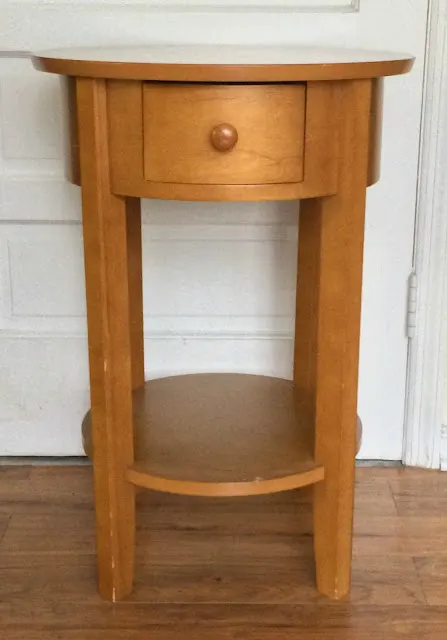 repurpose side table with salt wash paint