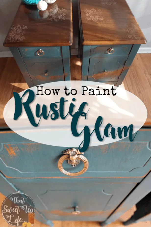 How to paint rustic glam look
