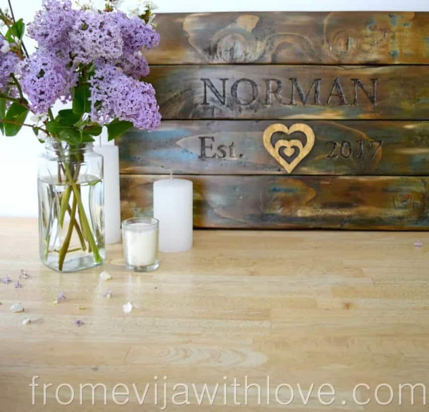 DIY Rustic Wedding Sign Gift Idea DIY Rustic Wedding Sign Gift Idea