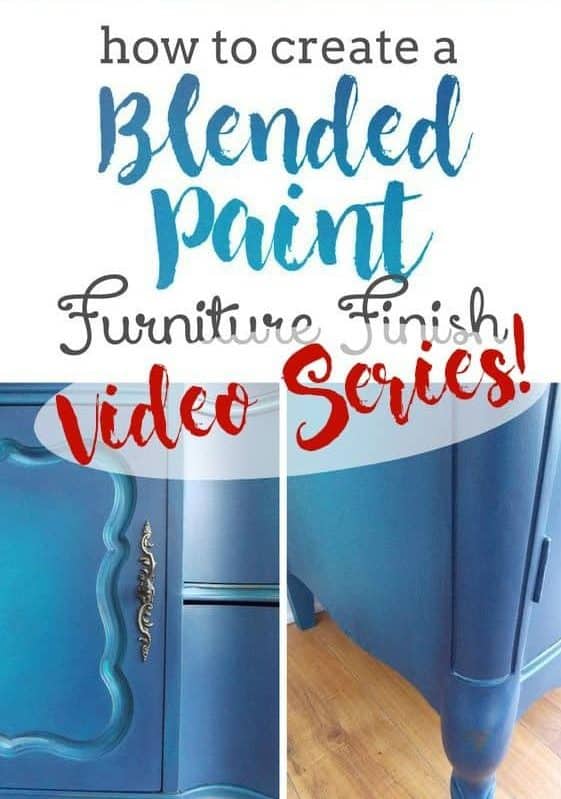 Furniture Painting Techniques: Blending Paint Step-by-Step Tutorial including Videos! #thatsweettealife #bluefurniture #wiseowlchalksynthesispaint #chalkpaint #paintedfurniture