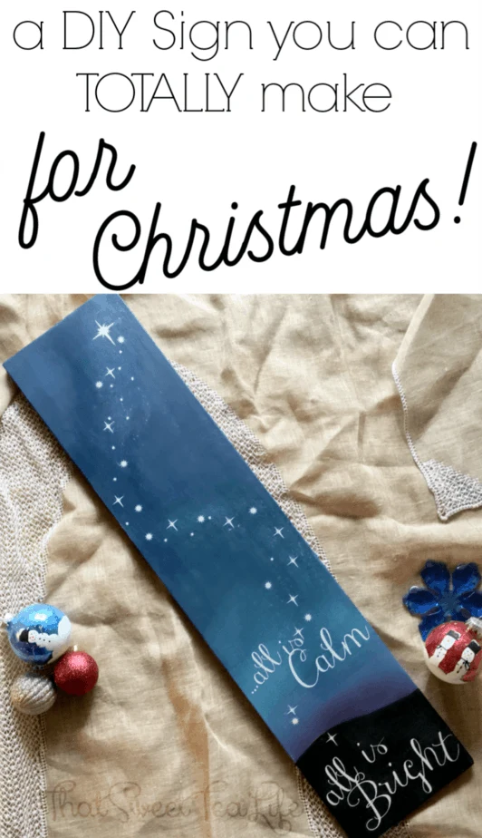 DIY Christmas Decor using blended paint technique and my Cricut | That Sweet Tea Life | Farmhouse Christmas Decor | DIY Christmas Decor | Stencil Art | Cricut Projects | Painted Christmas Decorations | Christmas Decorating Ideas