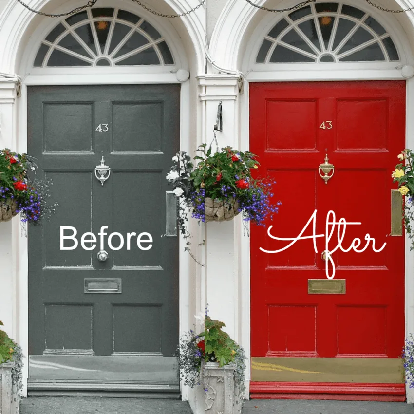Paint Front Door Chalk Front Door Challenge