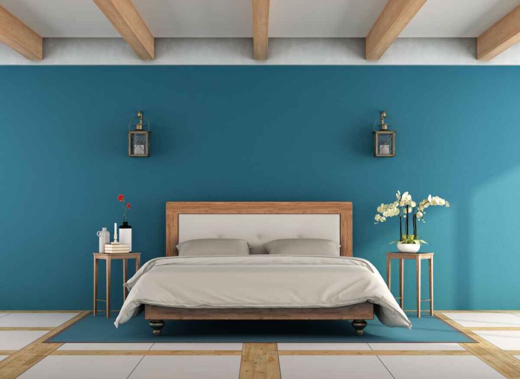 Rustic Blue Bedroom