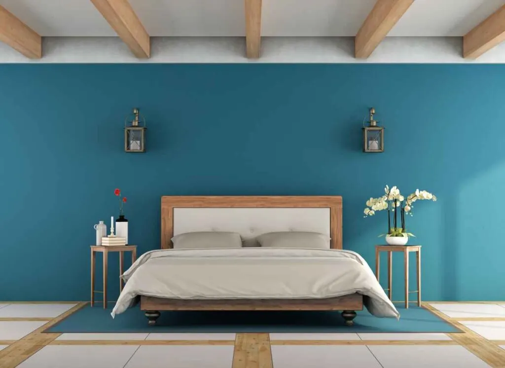 Rustic Blue Bedroom