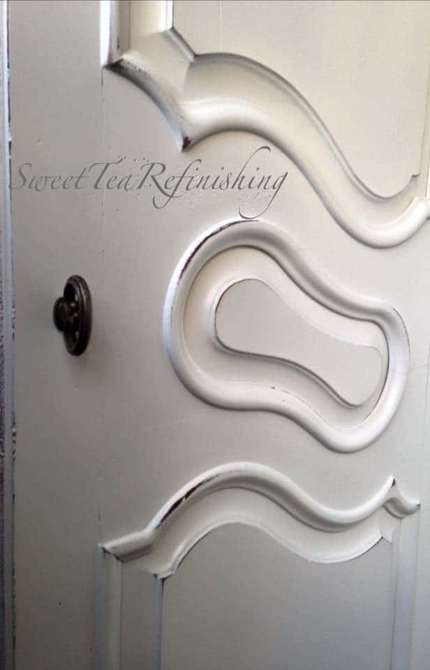 distressed white dresser
