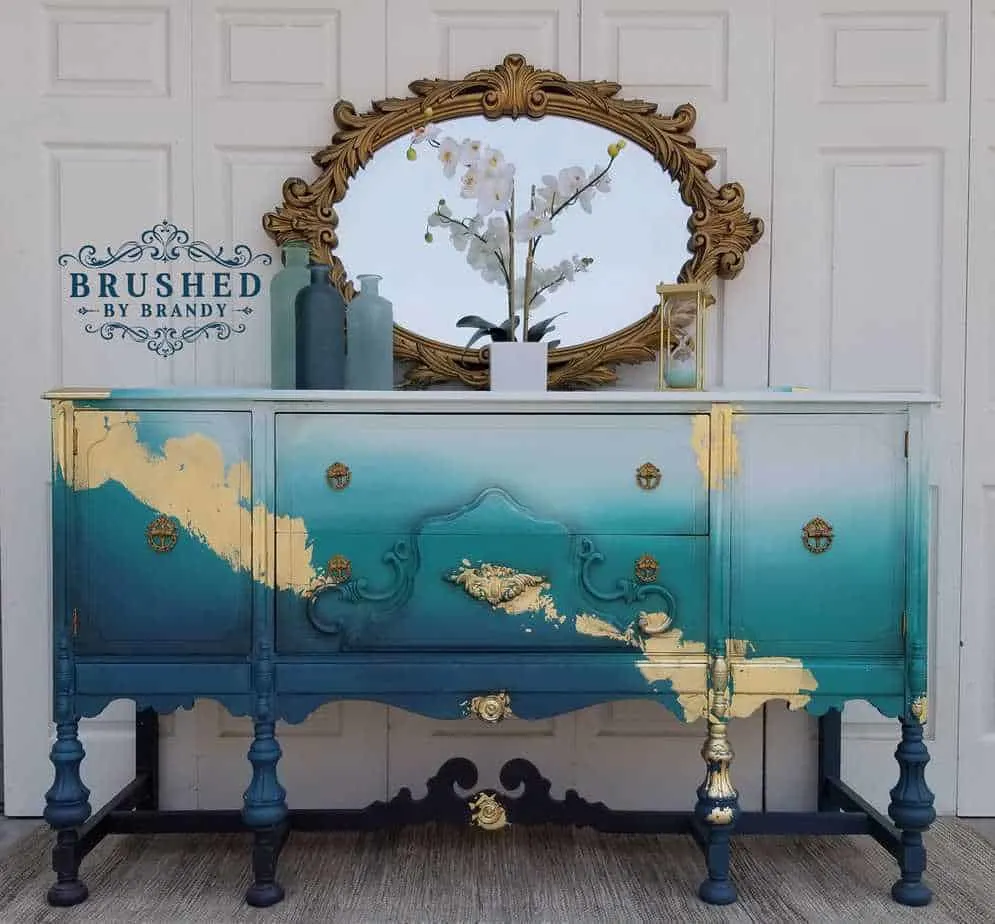 Teal and Gold Buffet