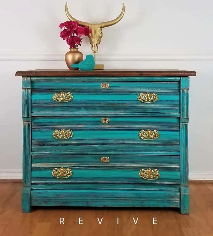 Teal Painted Buffet