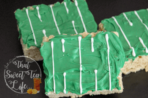 Make easy Game Day Rice Krispies Treats