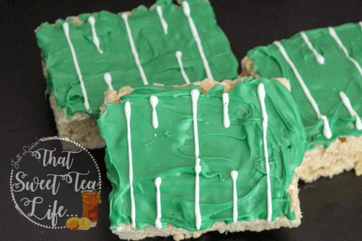 Make easy Game Day Rice Krispies Treats