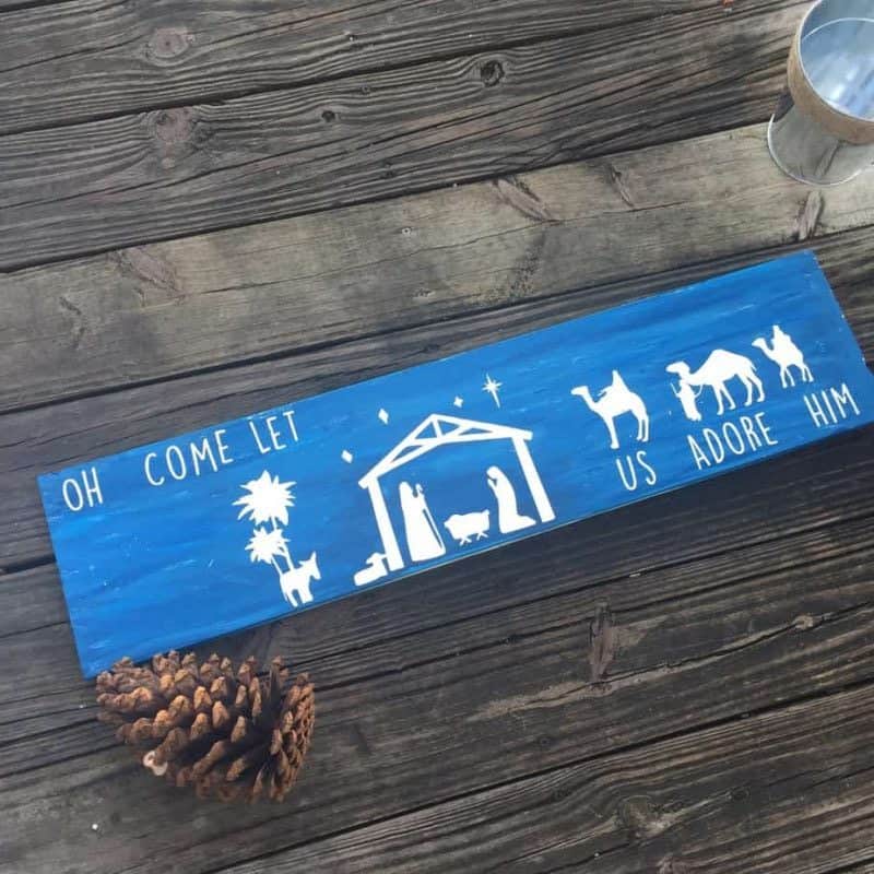 Visual Sign Nativity Nativity Wood Signs