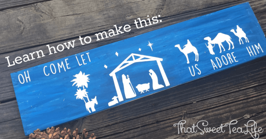 DIY Wooden Nativity Sign