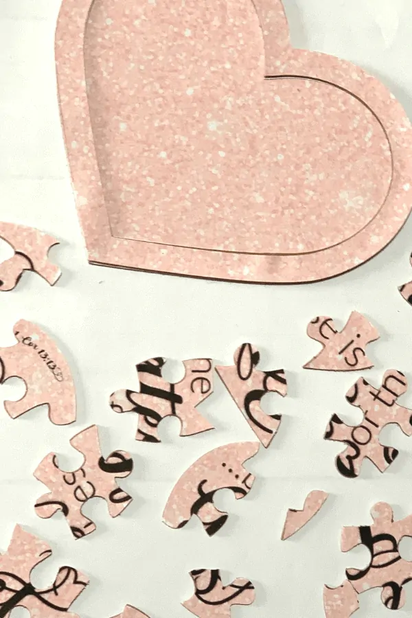 DIY puzzle for Valentine's Day