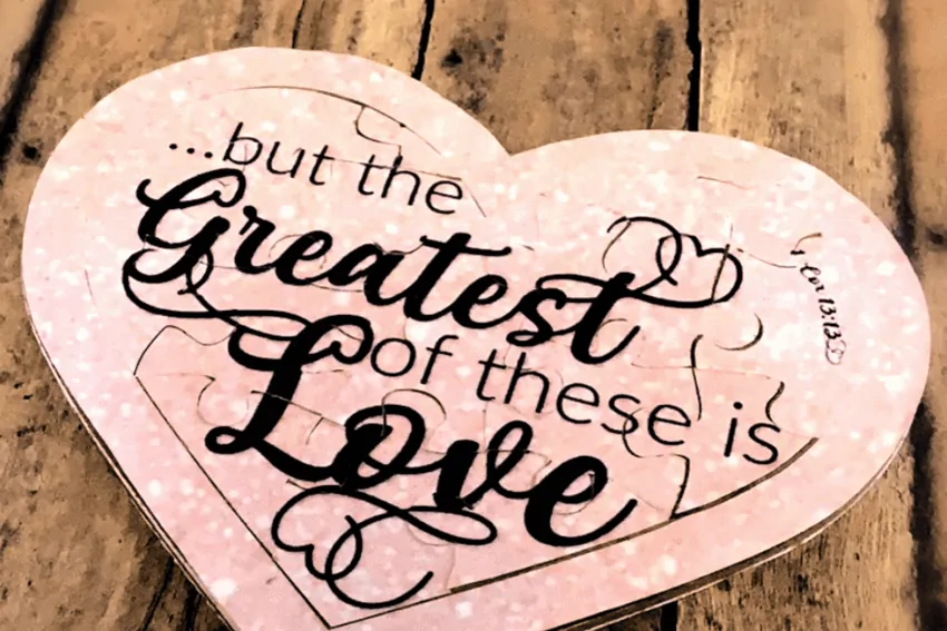 DIY Puzzle Cricut Valentines