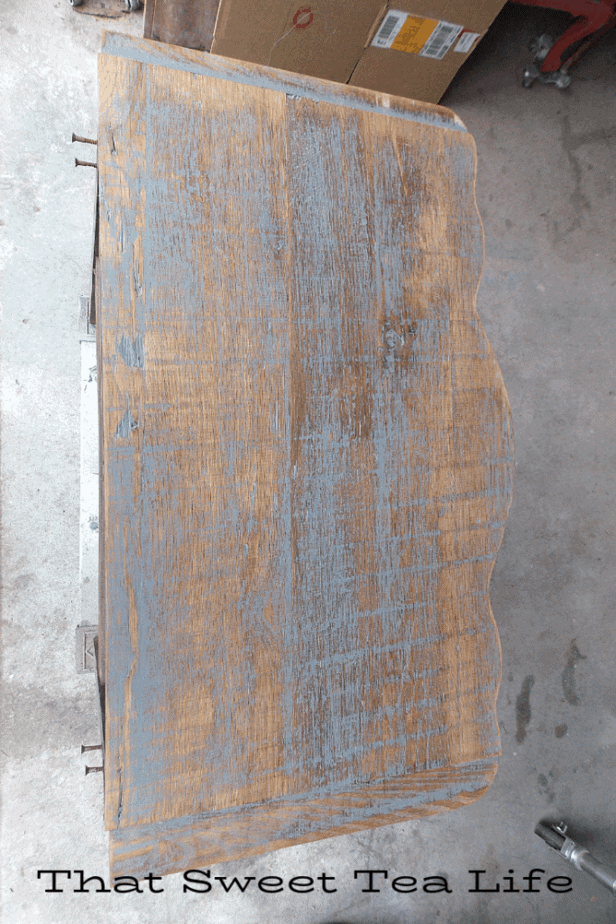 Dixie Belle Paints Voodoo gel stain | Rustic Painted Furniture  | Antique Wash Stand Makeover | furniture makeover | painted furniture | chalk painted furniture | green furniture | refurbished furniture | home decor | home decor ideas | painted dressers 