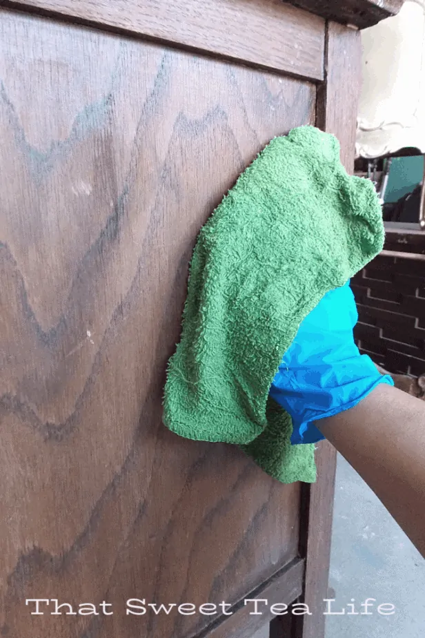 Cleaning furniture before you paint | Prep is NOT a four letter word when you know how and why! | Antique Wash Stand Makeover | furniture makeover | painted furniture | chalk painted furniture | green furniture | refurbished furniture | home decor | home decor ideas | painted dressers