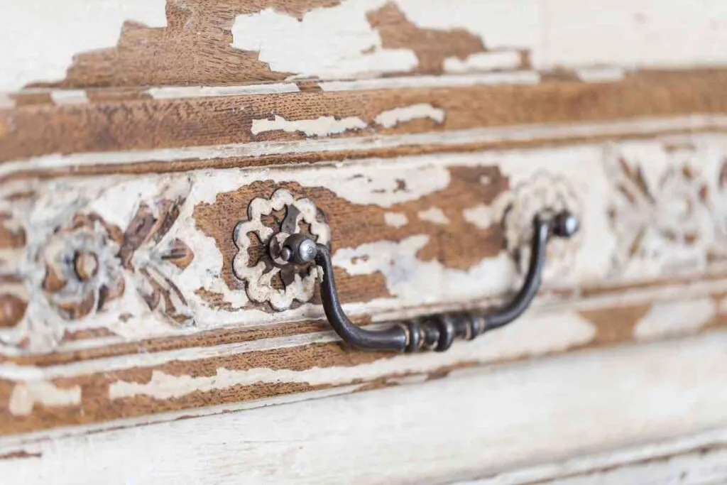 antique chest of drawers with hardware