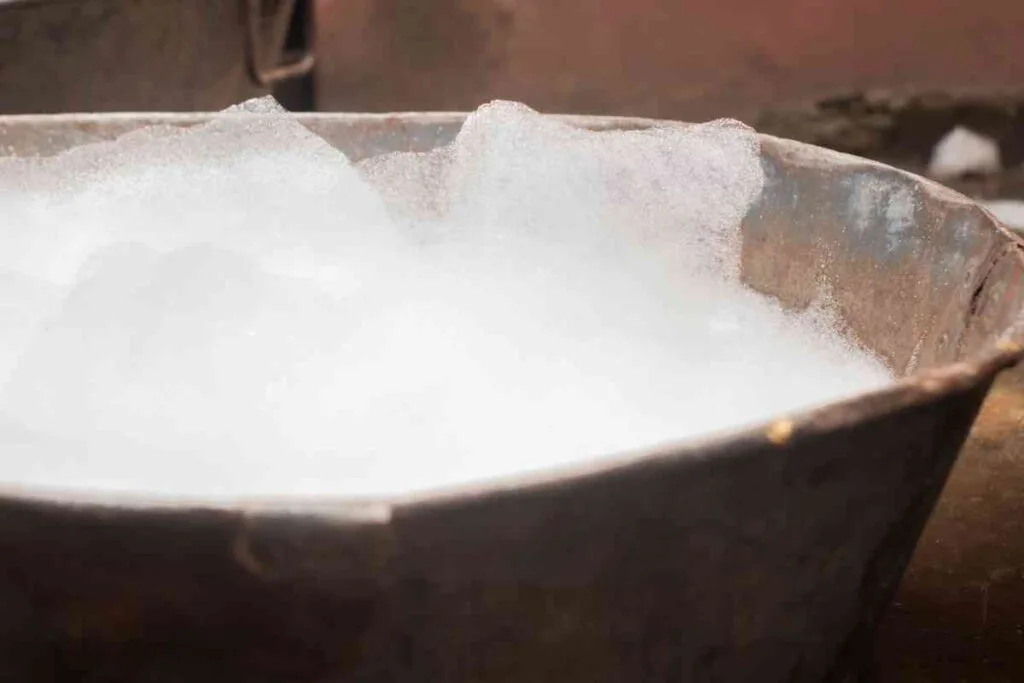 Bucket of soapy water