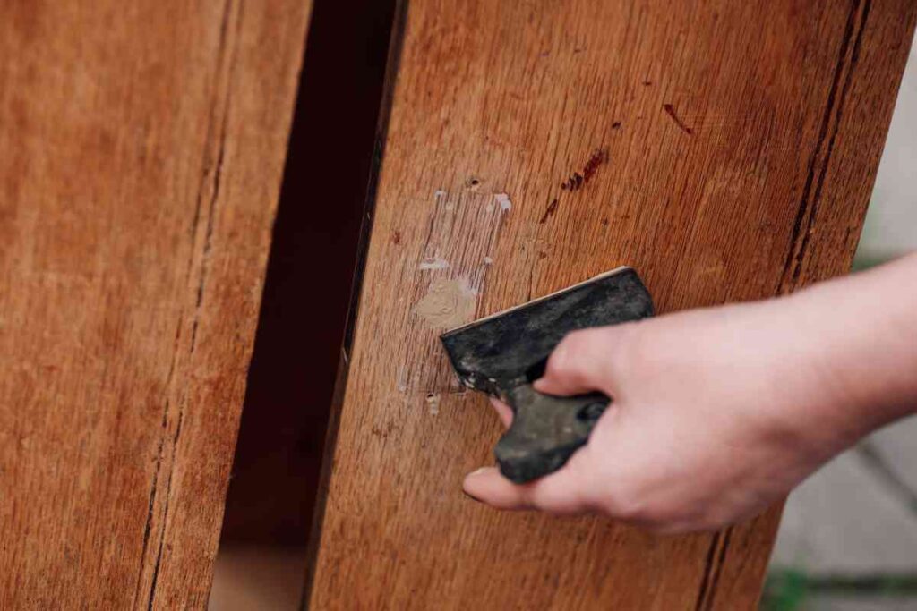 Filling holes in wood furniture