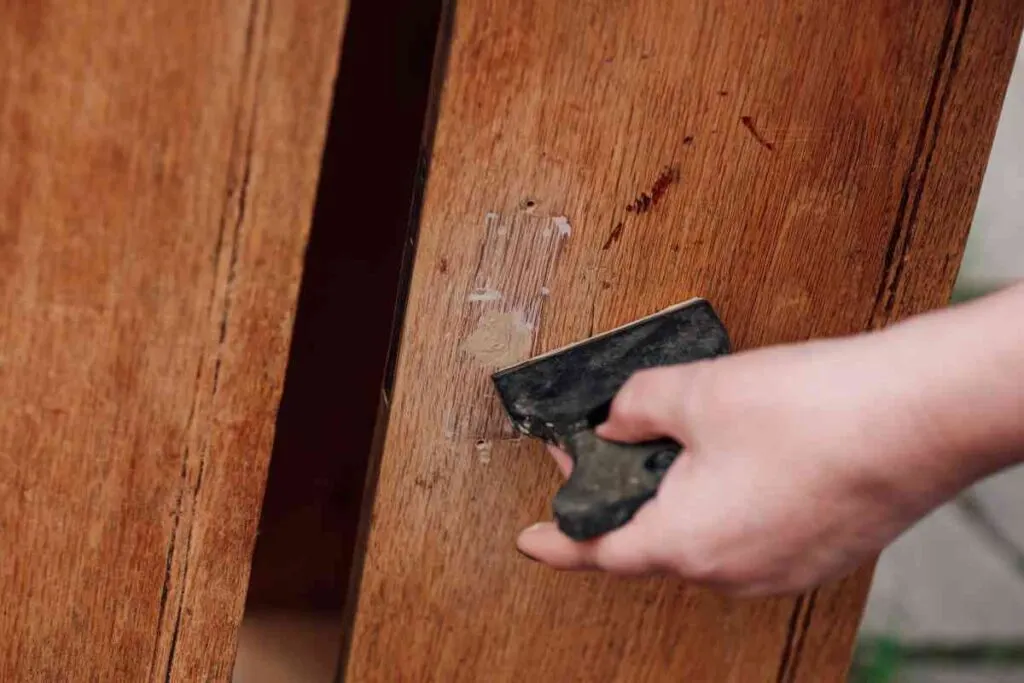 Filling holes in wood furniture