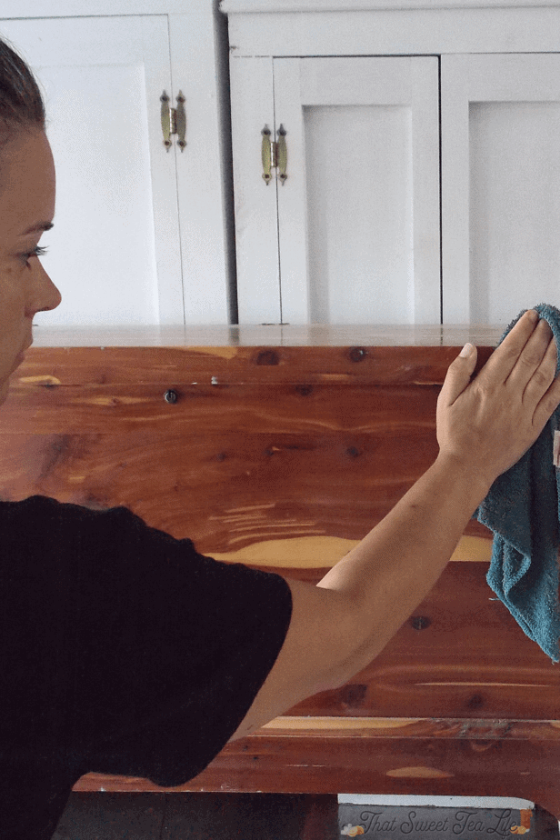 Cleaning before we paint white furniture