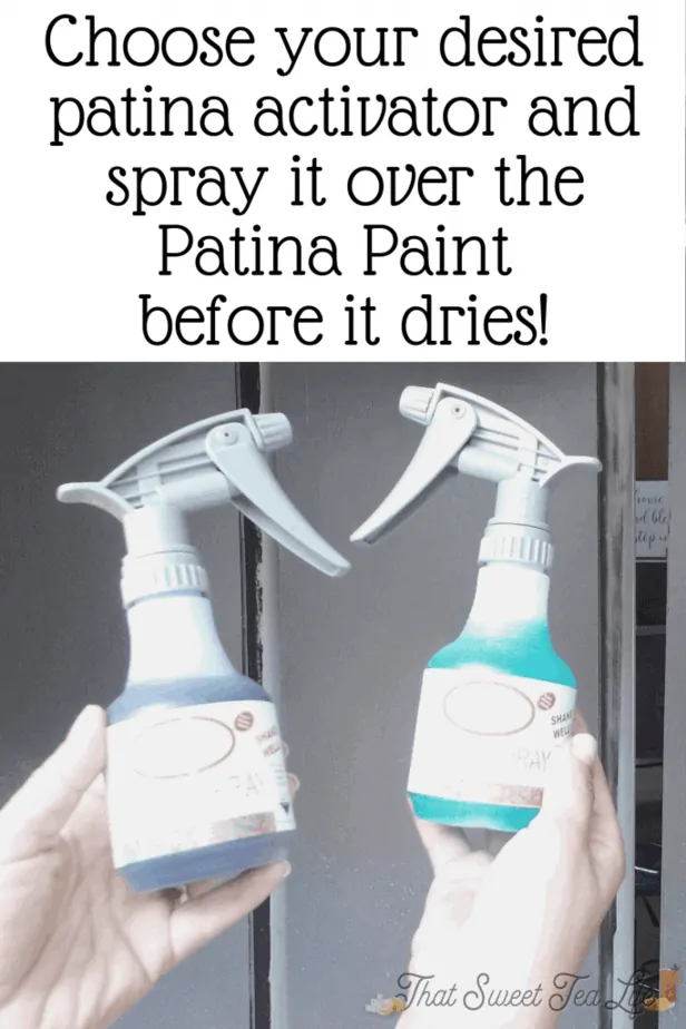 Using Patina Activator Spray to create a dramatic look on my photography studio backdrop!