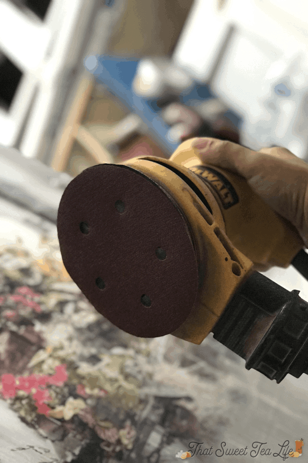 Distressing white furniture paint