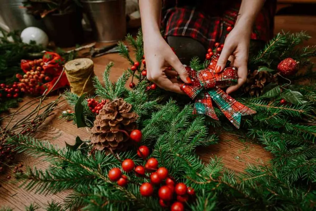 DIY Dollar Tree Christmas Wreath