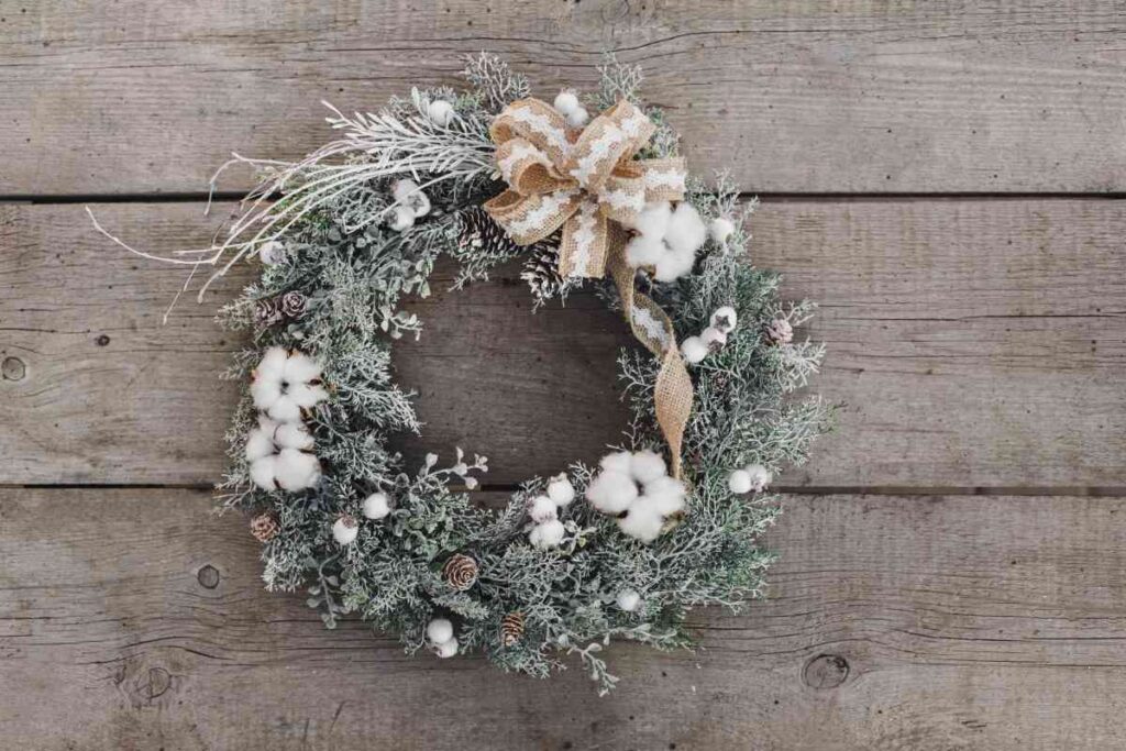 White Christmas wreath