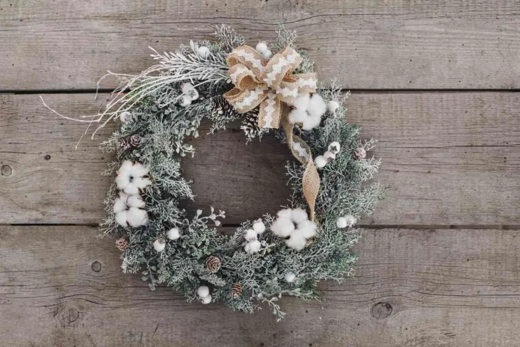 White Christmas wreath
