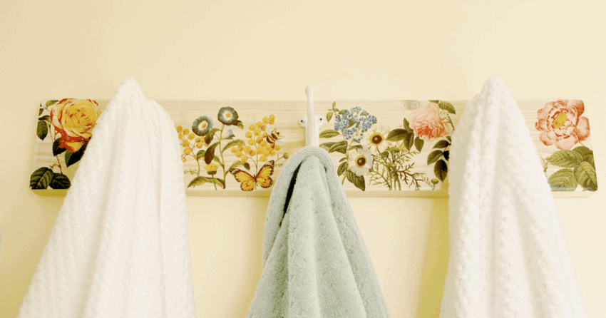 DIY Farmhouse Towel Rack