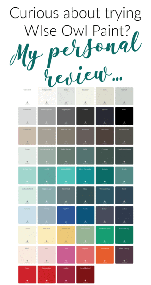 Wise Owl Paint Chart