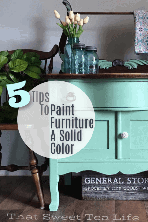 How to paint furniture a solid color