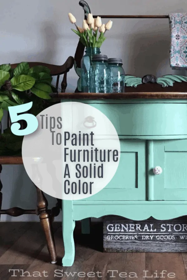 How to paint furniture a solid color