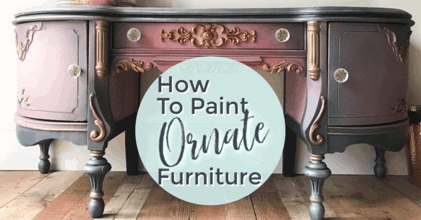 Painting a Wood Vanity Purple with Stripes