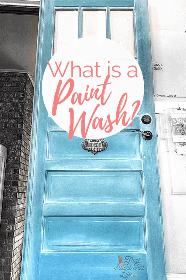 paint wash on a door