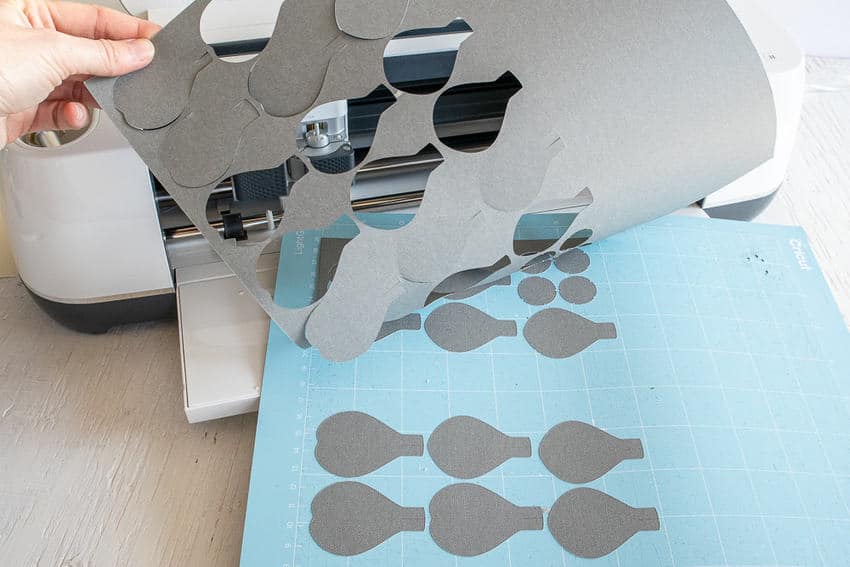 paper anemones cut with cricut