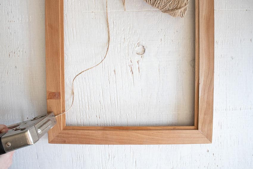 wood sign with twine