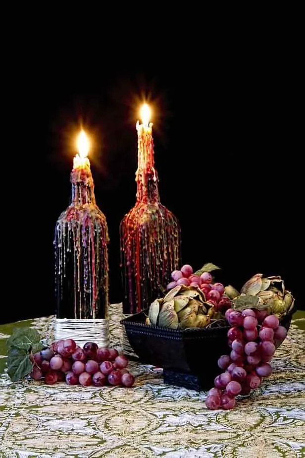 Wine Bottle Candle Holder