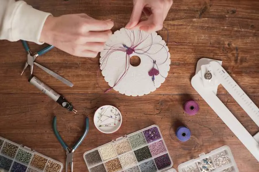 Making Macrame Earrings
