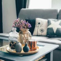 Aqua Painted Coffee Table
