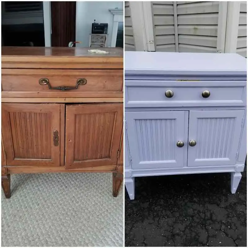 Painted furniture before and after