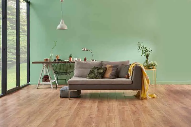 Seafoam Green Painted Accent Wall