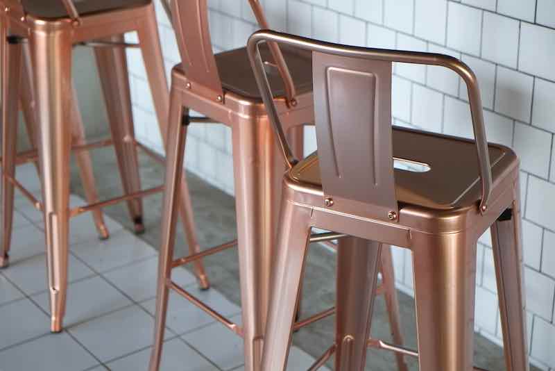 stainless bronze chair 
