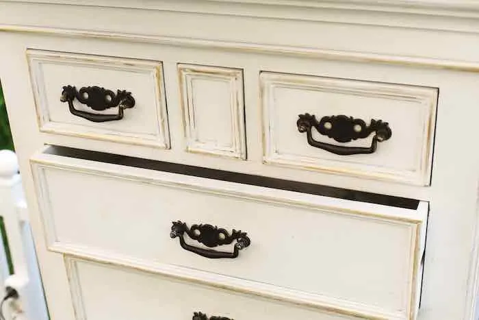 Old wooden antique dresser